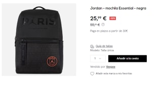 Mochila Nike Jordan PSG Essential Backpack por 25.99€
