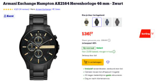 Armani Exchange Hampton Men's Watch voor €136,57 bij Bol