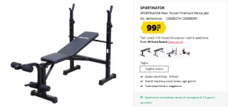 Banc de musculation Sportinator Poids "Ercole" Premium à 99,99€