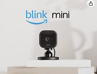 Cámara de seguridad inteligente compacta, interior blonk mini blanca o negra por 20,99€