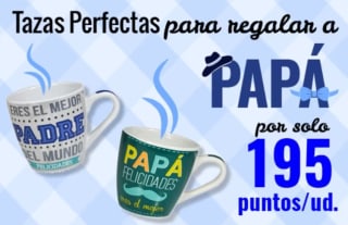Gratis Tazas para el día del padre por solo 195 puntos en Travel Club