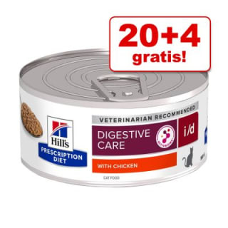 24 blikken Hill's Prescription Diet kat natvoer z/d, i/d & c/d voor €42,49 bij Zooplus