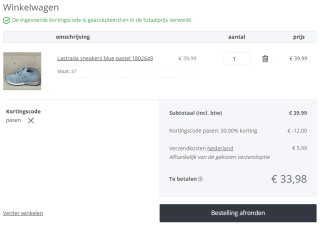 30% korting bij Goedkopeschoenen