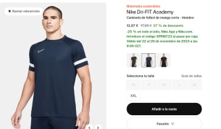 25% EXTRA descuento en tu compra en Nike Black Friday