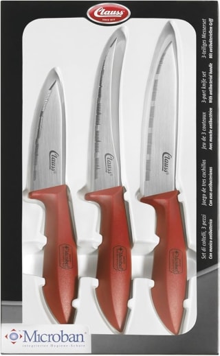 Clauss Microban Knife Kit Red 3-Pack available for £5.54
