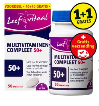 Leefvitaal Multivitaminen voor 4,50 euro én 1+1 gratis