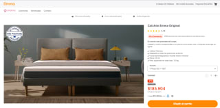 Colchón Emma Original 1 Plaza 90X190 cm por $185.904
