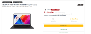 ASUS ProArt P16 H7606WI-ME006X 16" Copilot+ laptop voor €2.199 bij Alternate