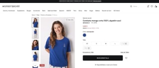 Camiseta manga corta 100% algodón azul por 3,99€