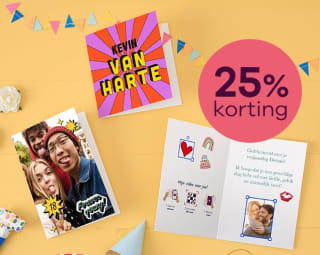 25% korting op alle kaarten bij Greetz