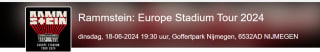 Tickets voor Rammstein Goffertpark vanavond vanaf €35