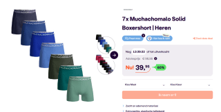 Muchachomalo Heren Boxershorts 7-pack voor €39,95 bij Ibood