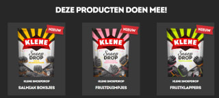 Probeer Klene snoepdrop met 50% cashback via Justmore