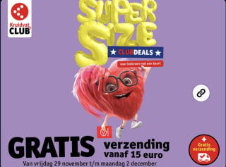 Gratis verzending bij Kruidvat als Member