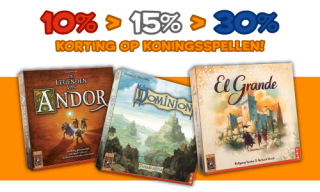 30% stapelorting op Dominion, El Grande & De Legenden van Andor bij 999games