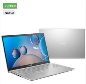 Pre Black Portátil Asus VivoBook 15 F515EA-BQ1359 Intel Core i3-1115 G4 8GB 256GB 15.6" FHD a 299€