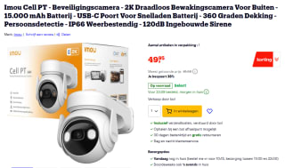 Imou Cell PT Beveiligingscamera voor €49,95 bij Bol