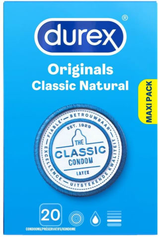 Durex Condooms Classic Natural 20 stuks voor €8 bij Bol.com