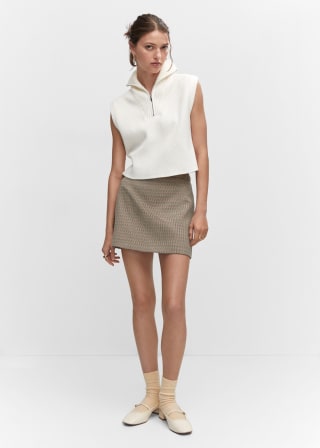 Mango Minijupe pied-de-poule ceinture à 5,99€