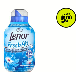 Lenor Fresh Air Ochtendfris Wasverzachter 2 stuks voor €5 bij Kruidvat