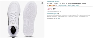 Zapatillas de Mujer PUMA Caven 2.0 Mid Jr por 29.95€