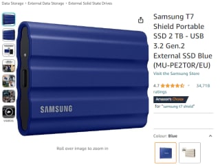 Shop a Samsung T7 Shield portable SSD from Amazon as low as £99.98