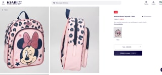 mochila infgantil Disney, modelo Minnie en rosa por 11,20€