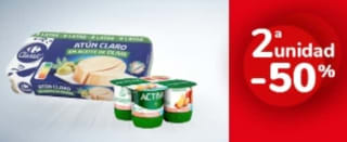 Segunda Unidad de 50% de Descuento en Carrefour.