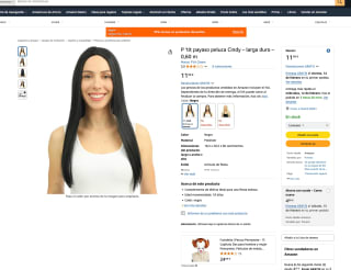 Peluca P 'tit payaso Cindy larga duro 0,60m por solo 11,99€