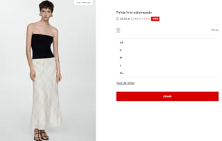 Falda de lino estampada por 9.99€