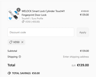 WELOCK Touch41 slim deurslot voor €139 dmv code bij Welock