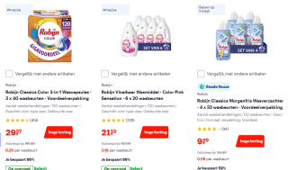 Tot 66% korting op Robijn & Sun bij Bol