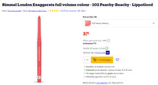 Rimmel London Exaggerate lippotlood voor €3,75