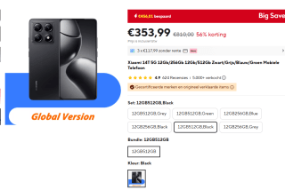 Xiaomi 14T 12GB/512GB Zwart voor €353,99 bij Aliexpress