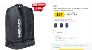 HEAD Team Duffle Bag - sporttas 44L voor €10 bij Sport Korting