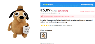 Dit is fijn Meme knuffel voor €5,99 bij Aliexpress