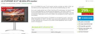LG 27UP85NP-W - LED-Monitor voor €299 bij Megekko