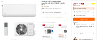 Daitsu DS-12KTP-4 Inverter Aire Acondicionado Split 1x1 2.923 Frigorías Wi-Fi por 399€