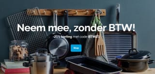 21% korting op BK Pannen met de code