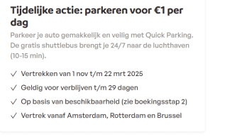 Parkeren voor €1 per dag met Quick Parking bij Sunweb