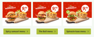Tot 40% korting op alle burgermenu's bij Kwalitaria