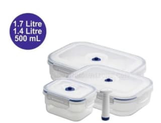 Lot de 3 boîtes alimentaires sous vide Aspifresh à 28€