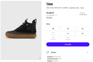 Zapatillas Vans SK8-HI DEL PATO MTE-2 por 41€ mas en descripción