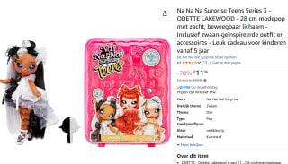 Na Na Na Surprise Teens Odette Lakewood Swan voor €11,95 bij Amazon