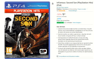 InFamous Second Son - PS4 Hits voor €9,99 bij Amazon