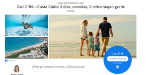 Escapada a Costa Cádiz: 3 días, comidas, 2 niños viajan gratis desde 218€ para dos