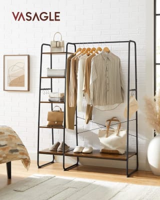 VASAGLE kledingrek, met schoenenrek, 5-verdiepingen voor €45,99 dmv code bij Songmics