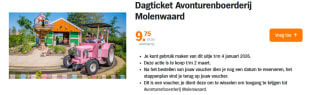 Dagticket Avonturenboerderij Molenwaard voor €9,75 in de AH voordeelshop