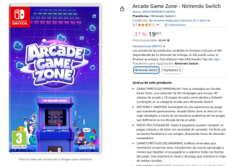 Videojuego Arcade Game Zone Nintendo por 19€