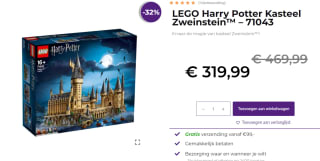LEGO Harry Potter 71043 Hogwarts Castle voor €319,99 bij Brickfever